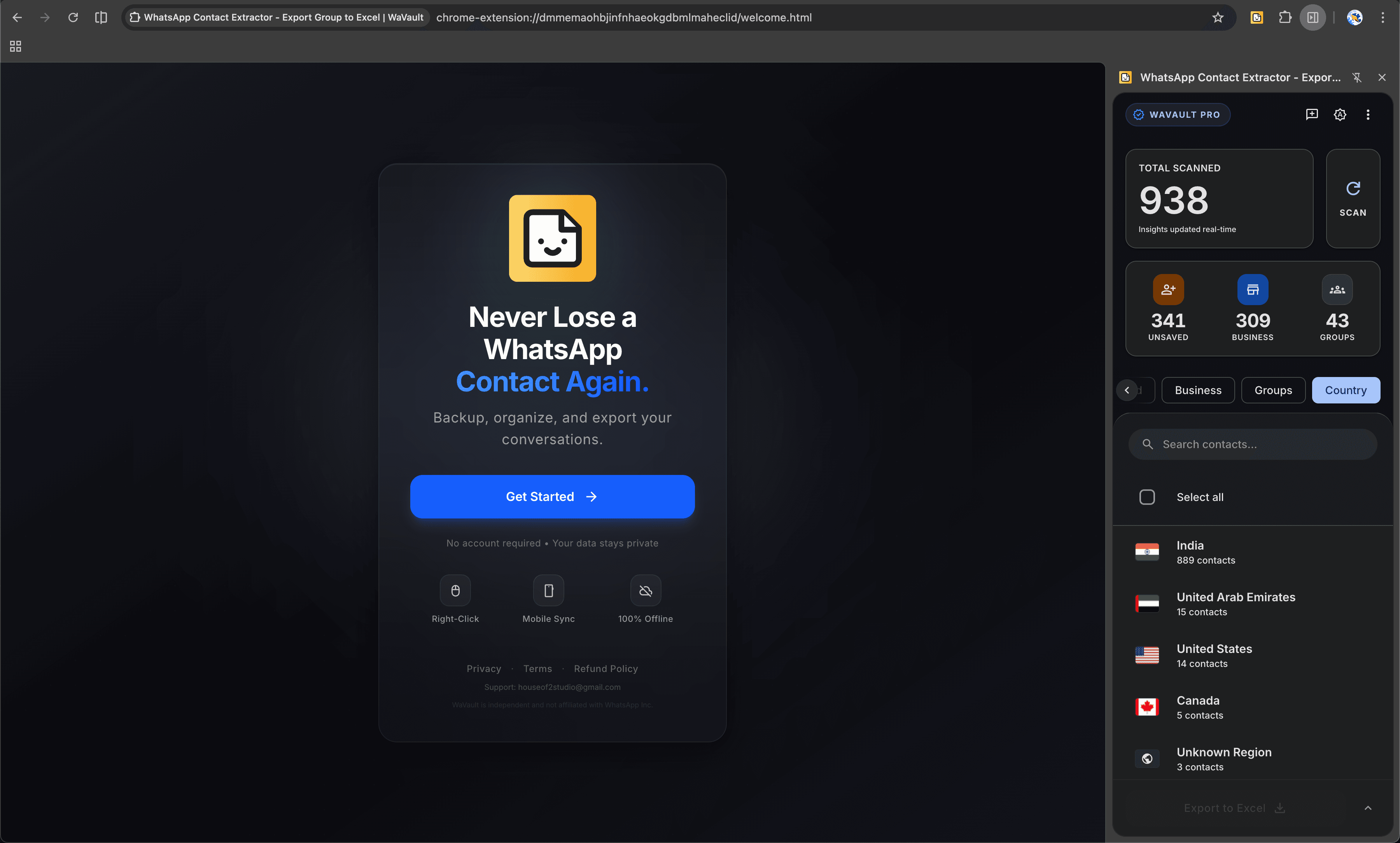 WaVault Professional CRM Interface - Sharp and Clean